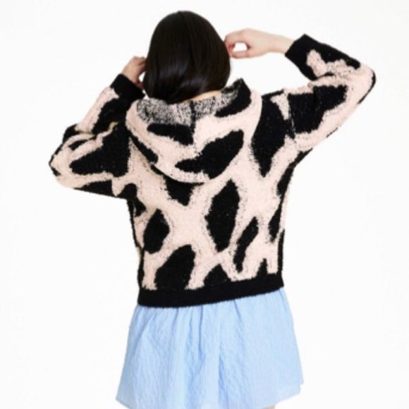 Sandy Liang x Target Leopard Print Sherpa Hooded Sweatshirt - Picture 3 of 6